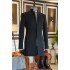 Aldrich Black Slim Fit Stand Collar Winter Coat