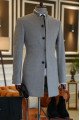 Alexander New Arrival Gray Stand Collar Winter Coat