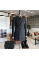 Alfred Glamorous Black Peaked Lapel Winter Coat