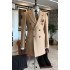 Alger Bespoke Khaki Peaked Lapel Winter Coat