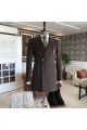 Algernon Handsome Dark Brown Peaked Lapel Winter Coat