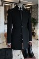 Amos Glamorous Black Stand Collar Winter Coat