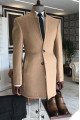 Andre Light Brown Stand Collar Slim Fit Winter Coat