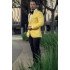 Luke New Arrival Yellow Peaked Lapel Bespoke Prom Suits for Men