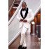 Landon Chic Slim Fit Two Pieces Shawl Lapel Jacquard Wedding Suit for Men
