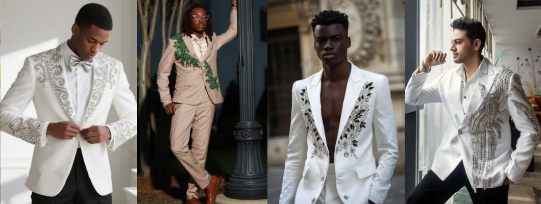 New In Appliques prom suits for 2026 prom