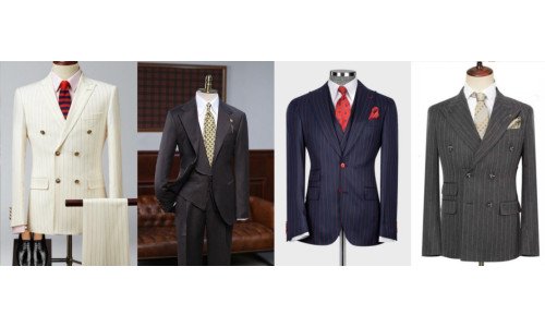 Striped Suit, Showing Professional Style