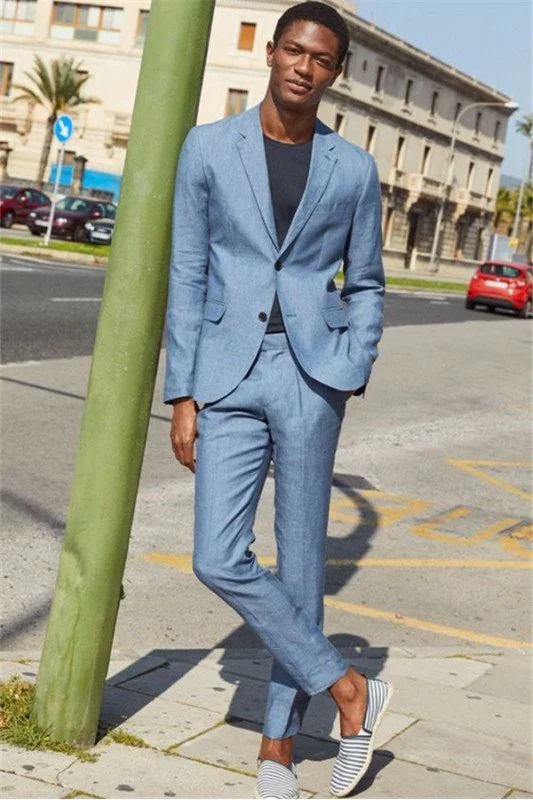 Casual Linen Beach Summer Wedding Groom Suits for Men Casual Linen Beach Summer Wedding Groom Suits for Men