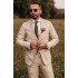 Fashion Linen Wedding Suit | Casual Summer Beach Groom Best Fitted Suit TuexedAOS