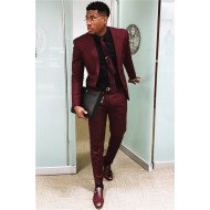 Cool Burgundy Chic Best Fitted One buttons Prom Outfits Cool Burgundy Chic Best Fitted One buttons Prom Outfits