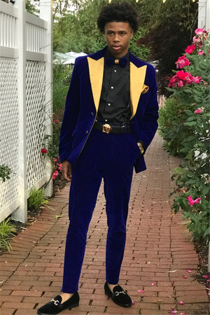 Royal Blue Best Fitted Velvet Men Suits | Two-Pieces Prom Outfits for Men Royal Blue Best Fitted Velvet Men Suits | Two-Pieces Prom Outfits for Men