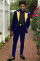 Royal Blue Best Fitted Velvet Men Suits | Two-Pieces Prom Outfits for Men