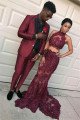 New Arrival Burgundy Best Fitted Prom Party Suits for Men