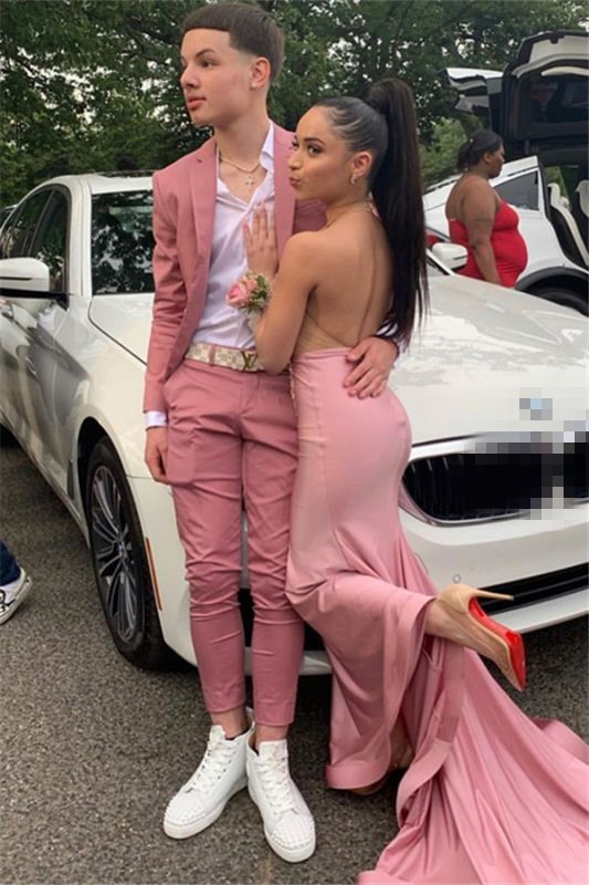 Latest Design Pink Best Fitted Prom Outfits for Men
