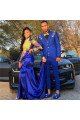 Chic Royal Blue Three Pieces Appliques Prom Men Suits