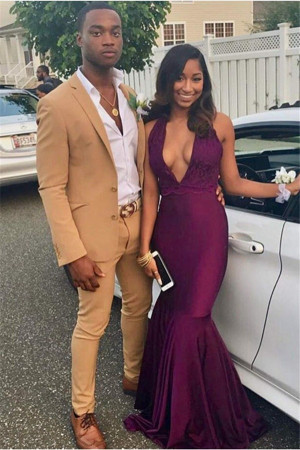 Yellow Notched Lapel Cotton Boy Prom Outfits for Men Yellow Notched Lapel Cotton Boy Prom Outfits for Men