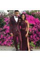 Burgundy Bespoke Shawl Lapel Men Prom Outfits