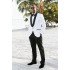 Newest Two Pieces White Shawl Lapel Wedding Men Suit