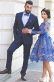 Dark Navy Best Fitted Men Suit | 2 Piece Notched Lapel Prom Suit