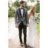 Chic Gray Shawl Lapel Wedding Suit | One buttons Men's Suit
