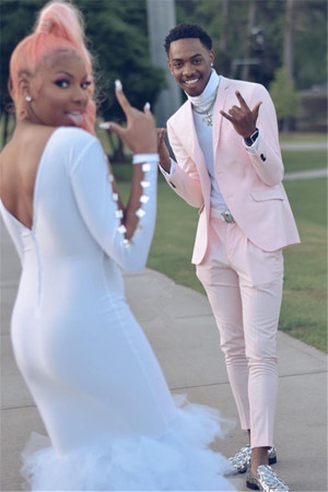 Cook Pink Best Fitted Prom Men Suit for Boy Cook Pink Best Fitted Prom Men Suit for Boy