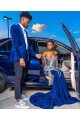 Royal Blue Velvet Prom Outfits | Chic Peaked Laple Men's Suit with 2 Pieces