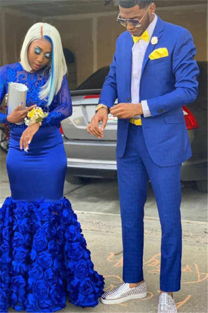 Simple Royal Blue Men Suit | Bespoke Notch Lapel Best Fitted Prom Outfits Simple Royal Blue Men Suit | Bespoke Notch Lapel Best Fitted Prom Outfits