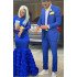 Simple Royal Blue Men Suit | Bespoke Notch Lapel Best Fitted Prom Outfits