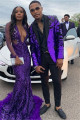 Glitter Purple Sequined Men's Suit | Two Piece Best Fitted Prom Men Suits
