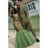 Lime Green Two Piece Best Fitted Stylish Prom Outfits