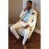 White Wedding Groom Suit | Two Piece Slim Men Suit