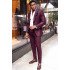 Burgundy Two-Pieces Men Suits | Shawl Lapel Bespoke Prom Outfit