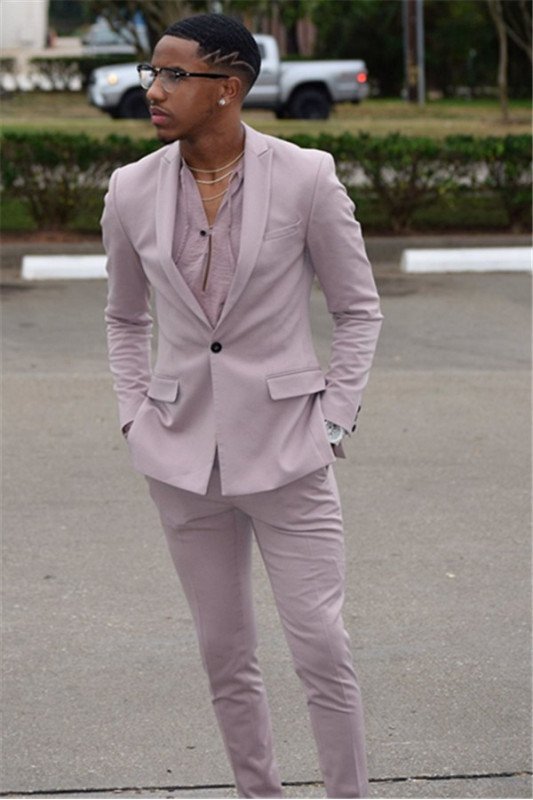 Pink Best Fitted Prom Party Suit | One buttons Chic Men Suit