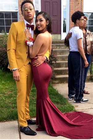 Best Fitted Yellow One buttons Three-Piece Prom Suit for Boy with Shawl Lapel Best Fitted Yellow One buttons Three-Piece Prom Suit for Boy with Shawl Lapel