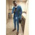 Ocean Blue Three-Piece Best Fitted Notch Lapel Men's Suit for Prom