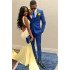 Royal Bule One buttons Prom Outfits | 2 Pieces Men Suit with Black Lapel