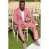 Pink Notched Lapel Two Pieces Best Fitted Men's Suit for Prom