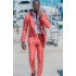 Chic Peach Shawl Lapel Two-Piece Best Fitted Bespoke Mens Prom Outfits