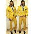 Chic Yellow Peaked Lapel One buttons Suits for Men