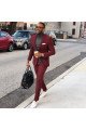 Burgundy Chic One buttons Men's Suit | Best Fitted Formal Business Suit