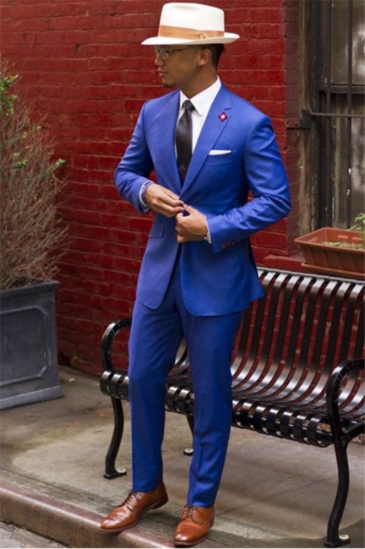 New Arrival Royal Blue Notched Lapel Best Suits for Men