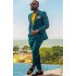 Chic Dark Green One buttons Prom Outfits | Two Piece Peaked Lapel Mens Suit