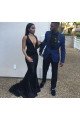 Navy Blue Best Fitted Best Prom Mens Suit with Peaked Lapel