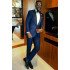 JAOShua Navy Blue Stylish Shawl Lapel Wedding Groom Suits 