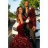 New Arrival Red Velvet Best Fitted Black Shawl Lapel Prom Outfits for Men
