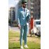 Formal Cool Blue Notched Lapel Two-Pieces Business Mens Suits 