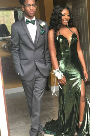 Matthew Formal Gray Three-Piece Best Fitted Mens Suit for Prom Matthew Formal Gray Three-Piece Best Fitted Mens Suit for Prom