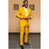 JAOSeph Yellow Peaked Lapel One buttons Best Fitted Mens Suit 