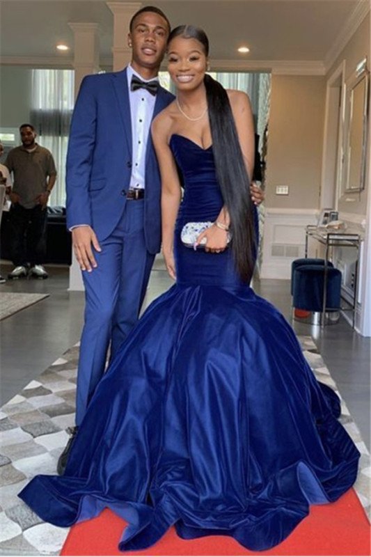 Chic Navy Blue Two Pieces Chic Prom Suits for Men