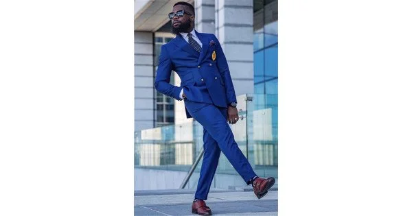 Royal Blue Two Pieces Men Suit Newest Peaked Lapel Prom Suit main image 1
